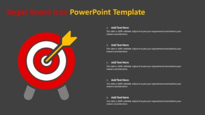 Target Board Icon PowerPoint Template