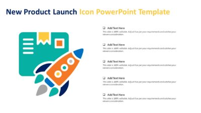 New Product Launch Icon PowerPoint Template