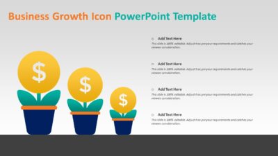 Business Growth Icon PowerPoint Template