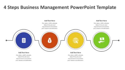 4 Steps Business Management PowerPoint Template