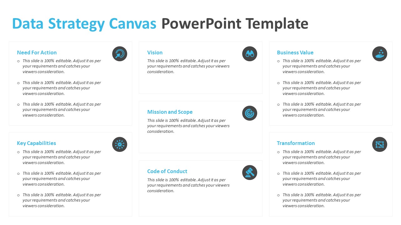 Data Strategy Canvas Powerpoint Template Data Strategy Templates