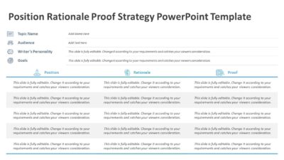 Position Rationale Proof Strategy PowerPoint Template