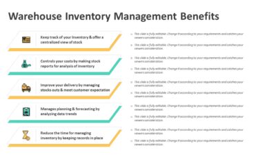 Warehouse Inventory Management Benefits PowerPoint Template