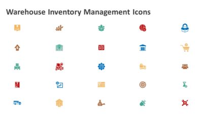 Warehouse Inventory Management Icons PowerPoint Template
