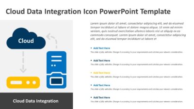 Cloud Data Integration Icon PowerPoint Template