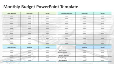 Monthly Budget PowerPoint Template