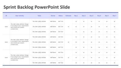 Sprint Backlog PowerPoint Slide