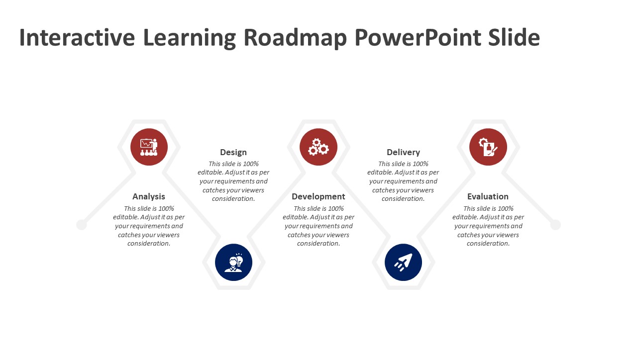 Interactive Learning Roadmap PowerPoint Slide