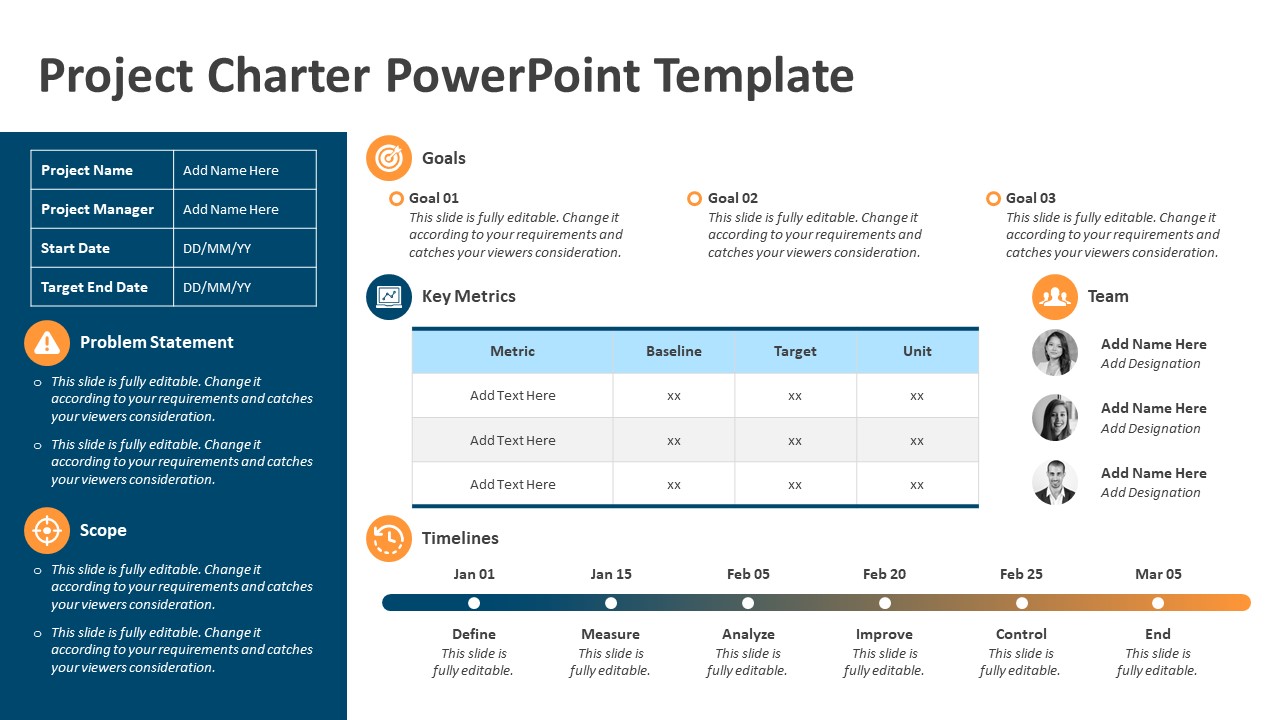 Project Charter PowerPoint Template PPT Templates Project Charter PowerPoint Template PPT Templates