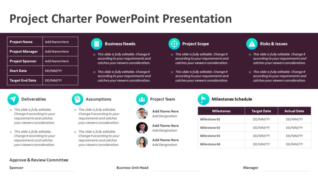 Project Charter PowerPoint Presentation