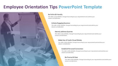 Employee Orientation Tips PowerPoint Template