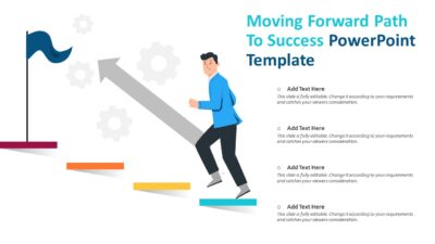 Moving Forward Path To Success PowerPoint Template