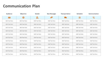 Communication Plan Table PowerPoint Template