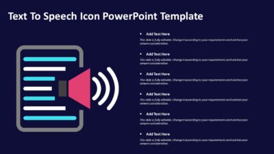 Text To Speech Icon PowerPoint Template