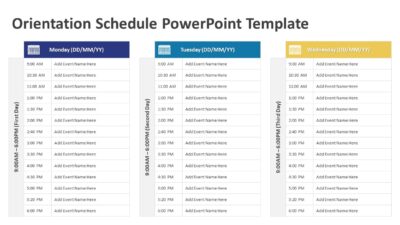 Orientation Schedule PowerPoint Template