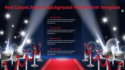 Red Carpet Awards Background PowerPoint Template