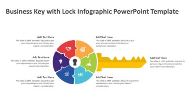 Business Key with Lock Infographic PowerPoint Template