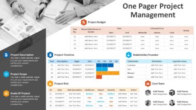 One Pager Project Management PowerPoint Slide