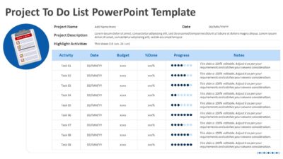 Project To Do List PowerPoint Template