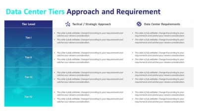 Data Center Tiers Approach and Requirement PowerPoint Template