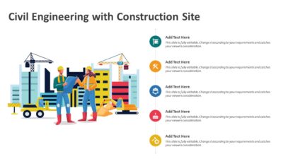 Civil Engineering with Construction Site PowerPoint Template