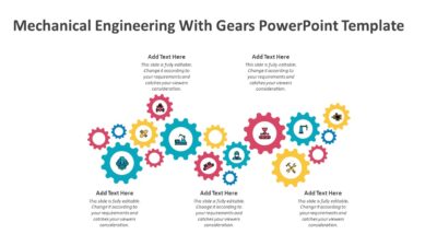 Mechanical Engineering With Gears PowerPoint Template