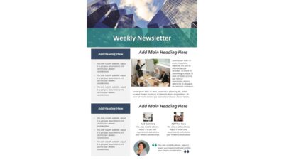 One Page Weekly Newsletter PowerPoint Template