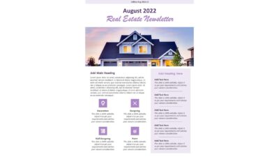 One Page Real Estate PowerPoint Template