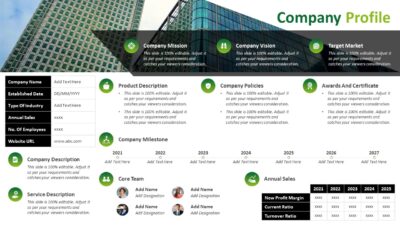 One Pager Company Profile PowerPoint Presentation Slide