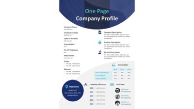 One Page Company Profile PowerPoint Presentation