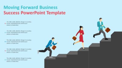 Moving Forward Business Success PowerPoint Template