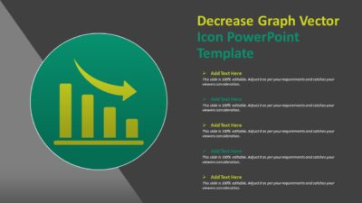 Decrease Graph Vector Icon PowerPoint Template