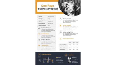 One Page Business Proposal PowerPoint Slide