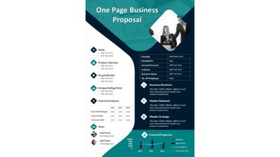 One Page Business Proposal PowerPoint Presentation Slide