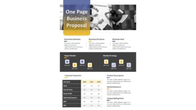 One Page Business Proposal PowerPoint Presentation Template