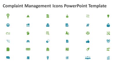 Complaint Management Icons PowerPoint Template