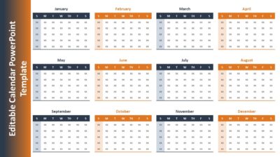 Editable Calendar PowerPoint Slide