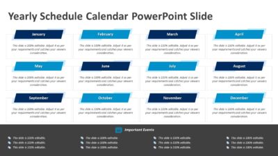 Yearly Schedule Calendar PowerPoint Slide