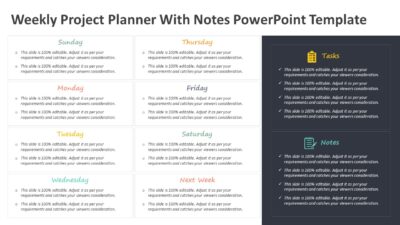 Weekly Project Planner With Notes PowerPoint Template