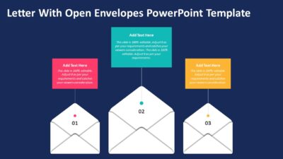 Letter With Open Envelopes PowerPoint Template