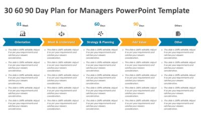 30 60 90 Day Plan for Managers PowerPoint Template