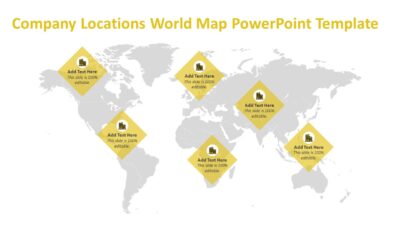 Company Locations World Map PowerPoint Template