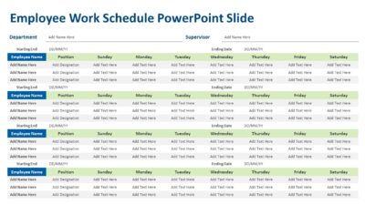 Employee Work Schedule PowerPoint Slide