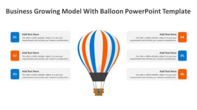 Business Growing Model With Balloon PowerPoint Template