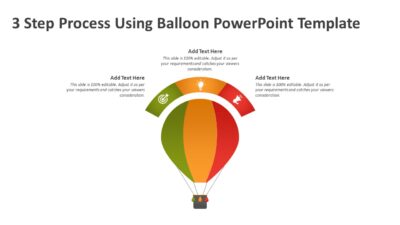 3 Step Process Using Balloon PowerPoint Template