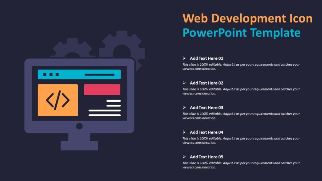 Web Development Icon PowerPoint Template | PPT Templates