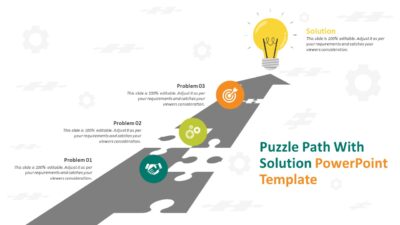 Puzzle Path With Solution PowerPoint Template