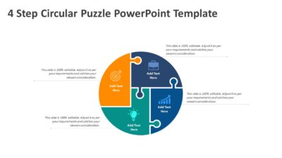 4 Step Circular Puzzle PowerPoint Template