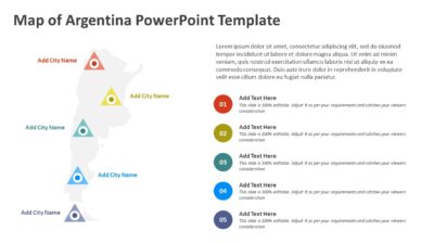 Map of Argentina PowerPoint Template