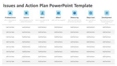 Issues and Action Plan PowerPoint Template
